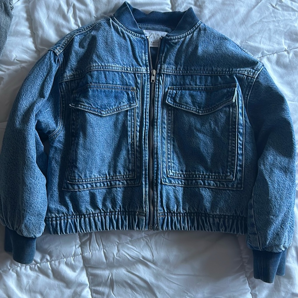 Zara girls denim bomber